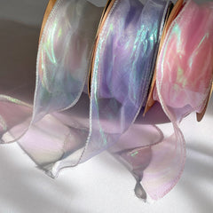 Sparkle Organza Chiffon Ribbon 6in Width 10yd roll