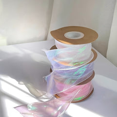 Sparkle Organza Chiffon Ribbon 6in Width 10yd roll