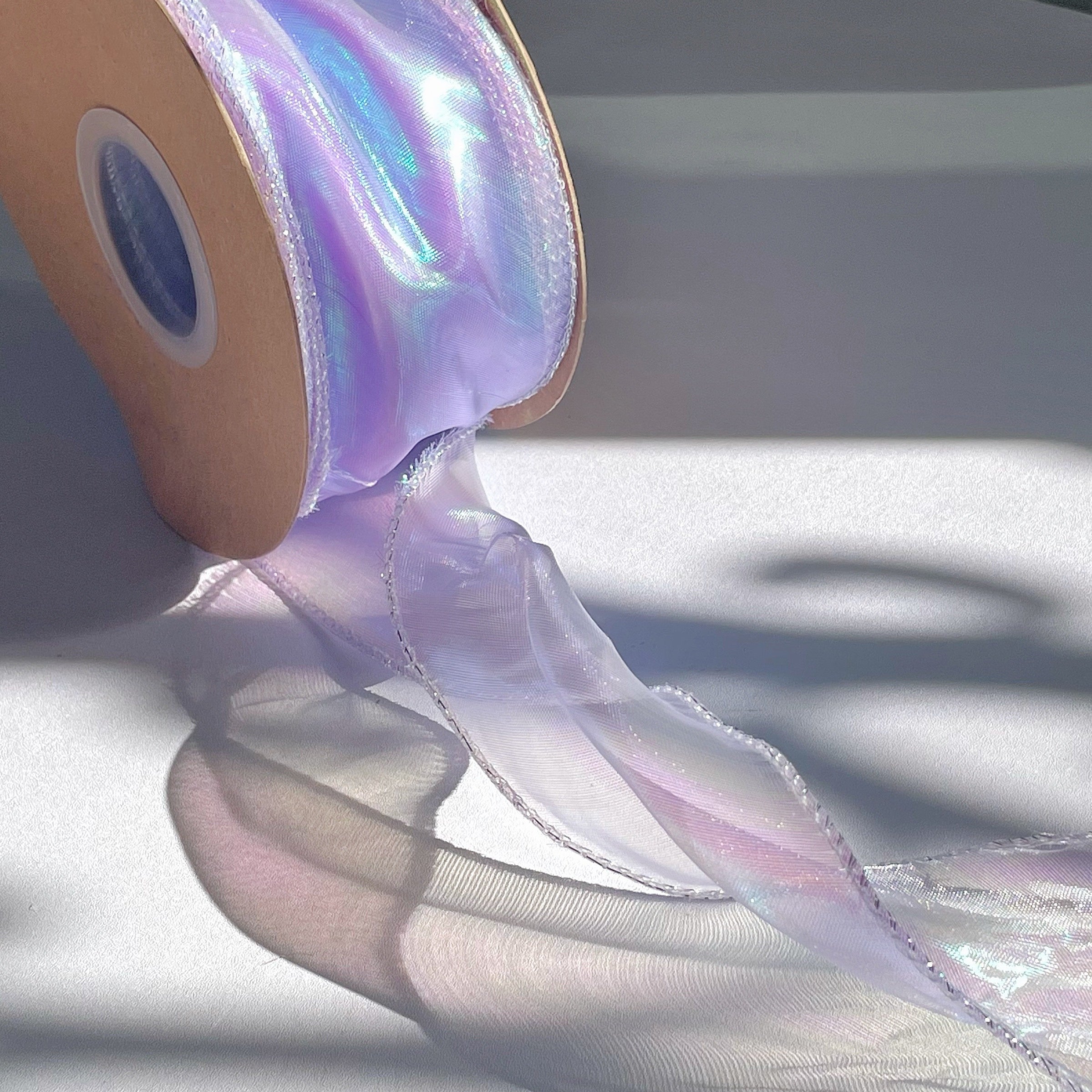 Sparkle Organza Chiffon Ribbon 6in Width 10yd roll