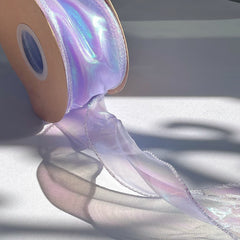 Sparkle Organza Chiffon Ribbon 6in Width 10yd roll