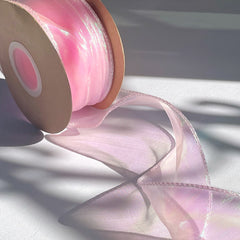 Sparkle Organza Chiffon Ribbon 6in Width 10yd roll