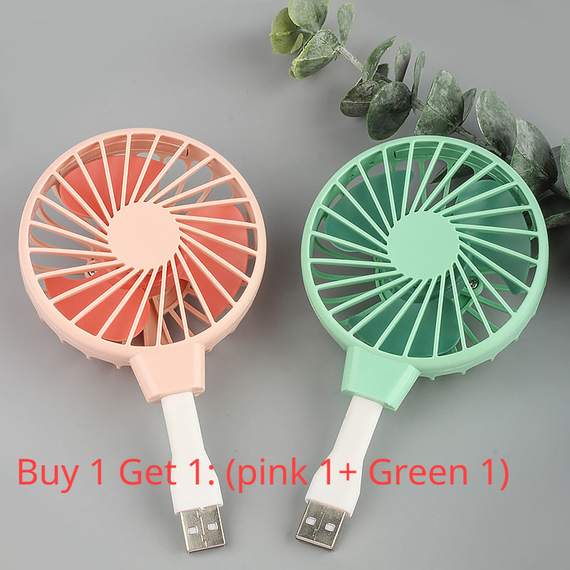 Mini Handheld Fan USB Portable for Makeup Travel Beach Indoor & Outdoor