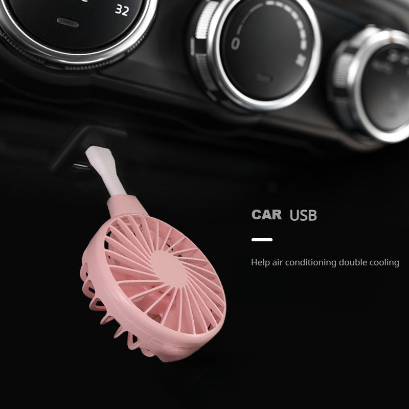 Mini Handheld Fan USB Portable for Makeup Travel Beach Indoor & Outdoor