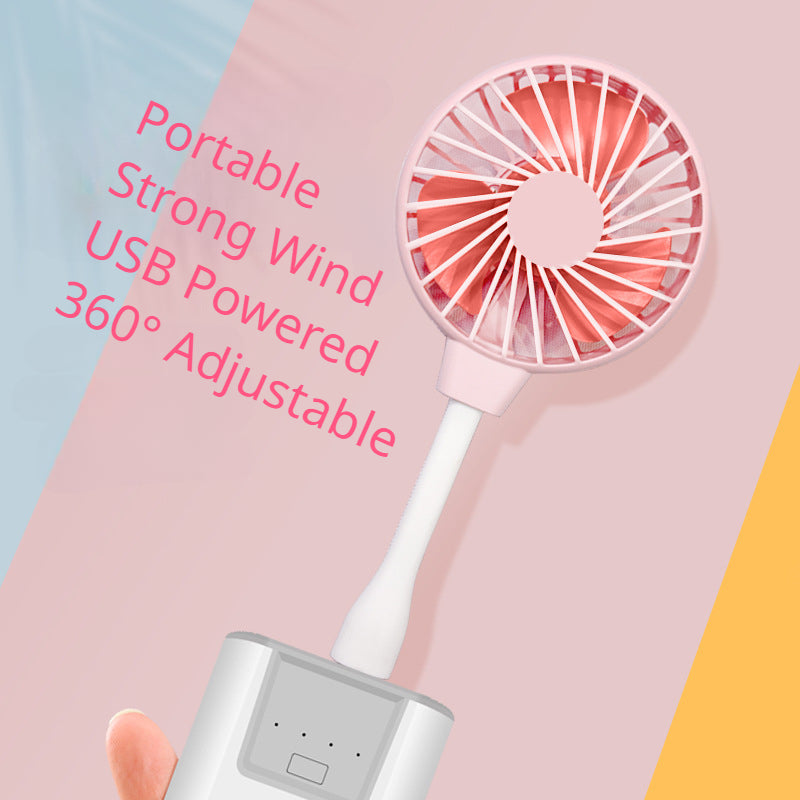 Mini Handheld Fan USB Portable for Makeup Travel Beach Indoor & Outdoor