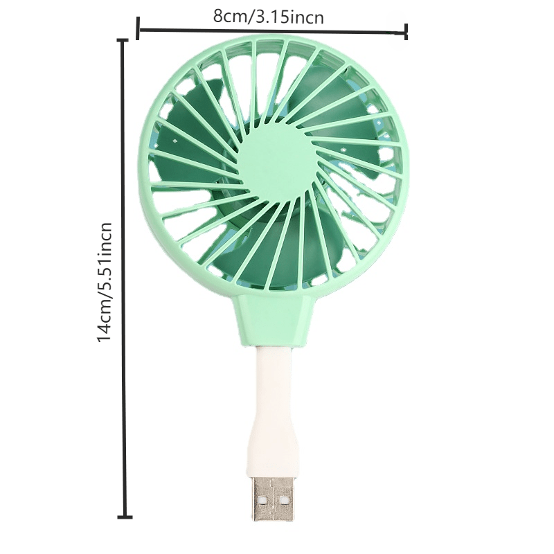 Mini Handheld Fan USB Portable for Makeup Travel Beach Indoor & Outdoor
