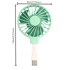 Mini Handheld Fan USB Portable for Makeup Travel Beach Indoor & Outdoor