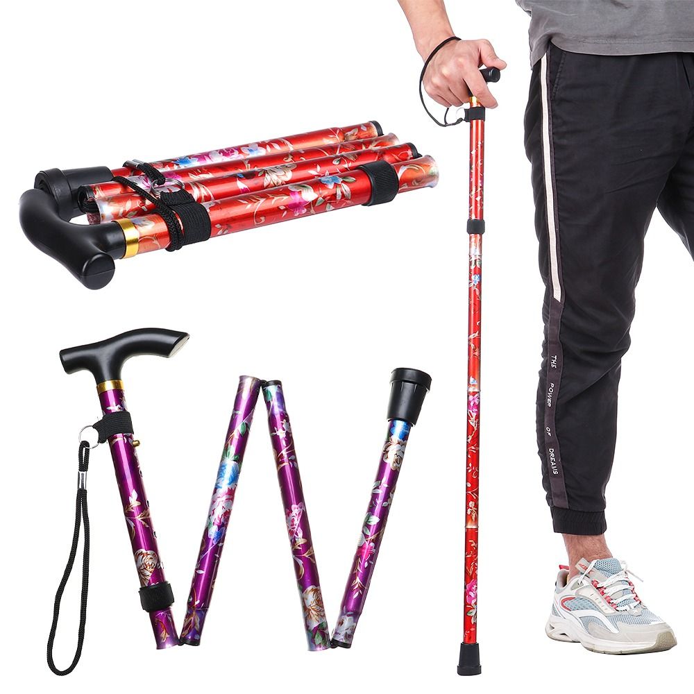 Telescopic Walking Sticks Collapsible Cane Portable Folding Hiking Poles