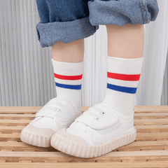 5 Pairs Kids Sports Crew Socks Breathable Comfy Students Children's Socks