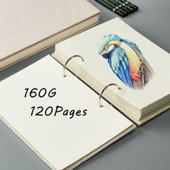 32K Sketchbook 160gsm Linen Cover Art Drawing Book Sketchbook