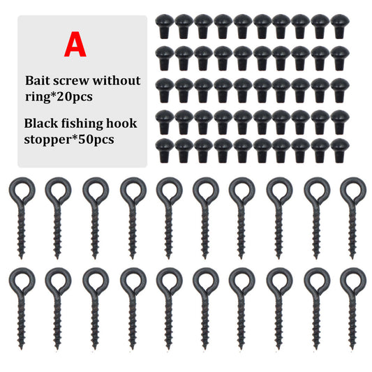 70pcs Fishing Hook Bait Stopper Boilies Bead Stoppers Tackle Kit