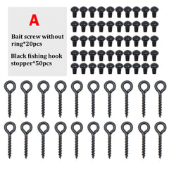 70pcs Fishing Hook Bait Stopper Boilies Bead Stoppers Tackle Kit