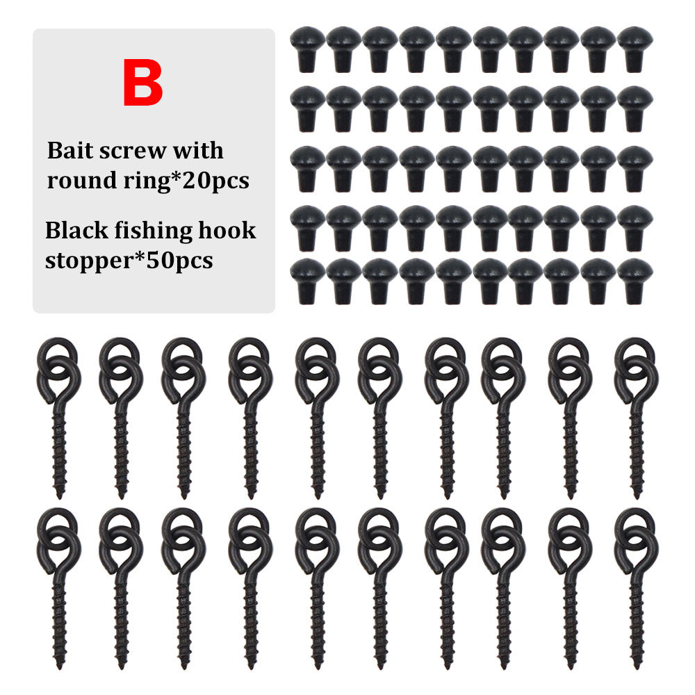 70pcs Fishing Hook Bait Stopper Boilies Bead Stoppers Tackle Kit