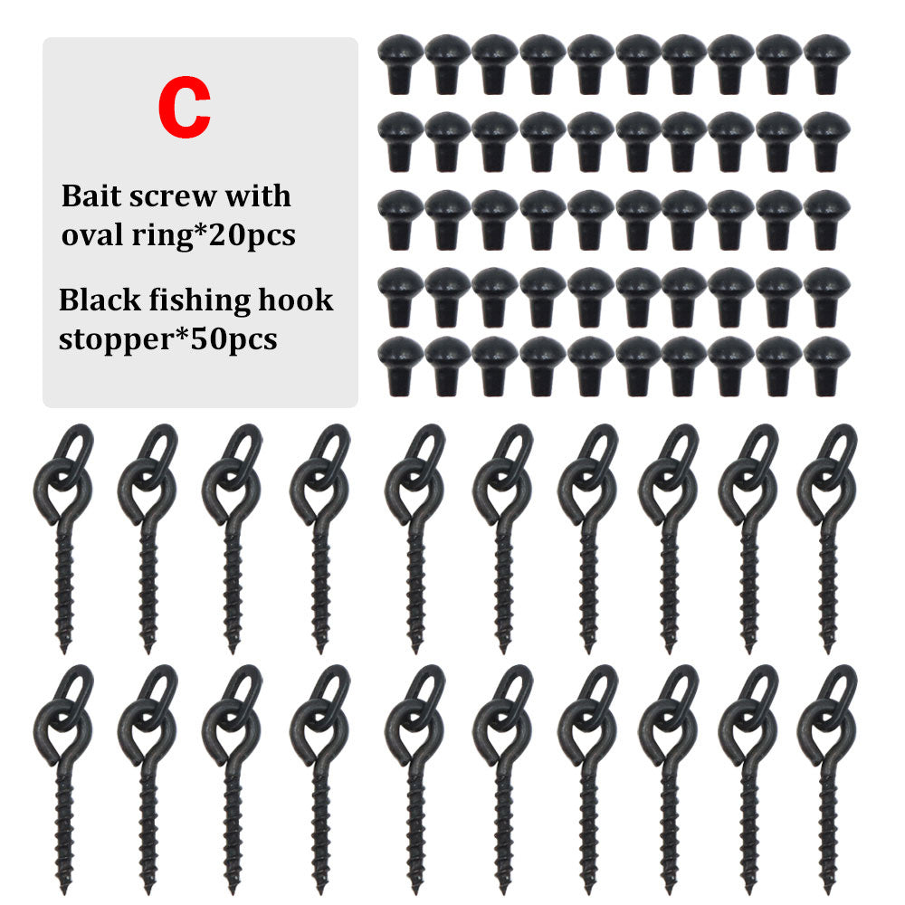 70pcs Fishing Hook Bait Stopper Boilies Bead Stoppers Tackle Kit