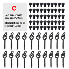 70pcs Fishing Hook Bait Stopper Boilies Bead Stoppers Tackle Kit