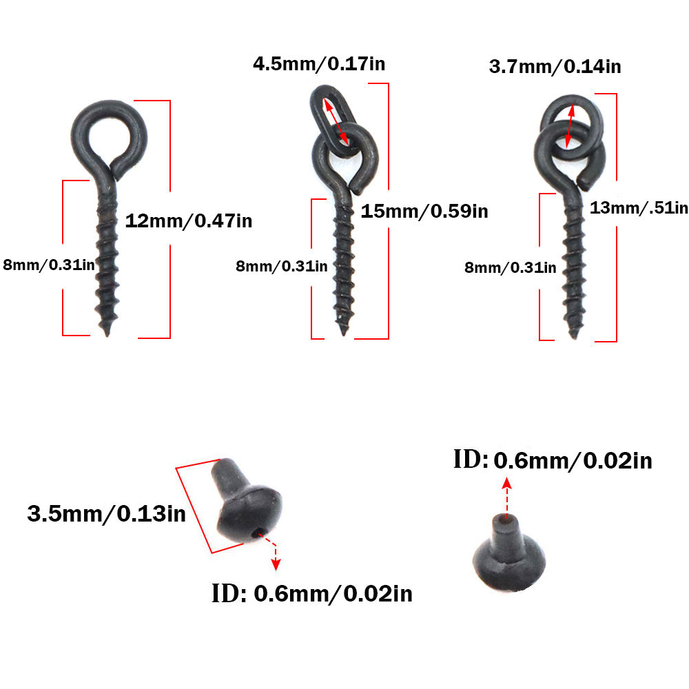 70pcs Fishing Hook Bait Stopper Boilies Bead Stoppers Tackle Kit