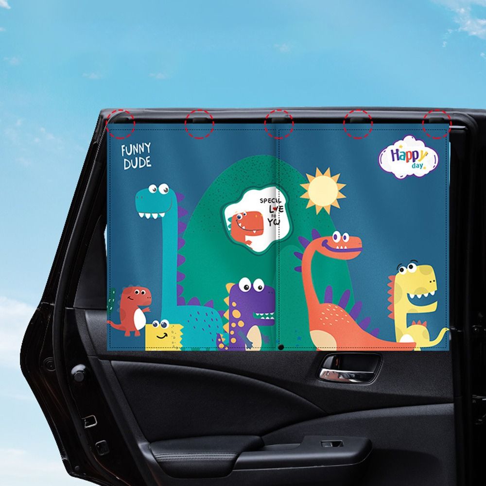 Telescopic Magnetic Car Window Shades Sun Block Mesh Curtain