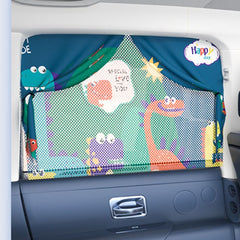 Telescopic Magnetic Car Window Shades Sun Block Mesh Curtain