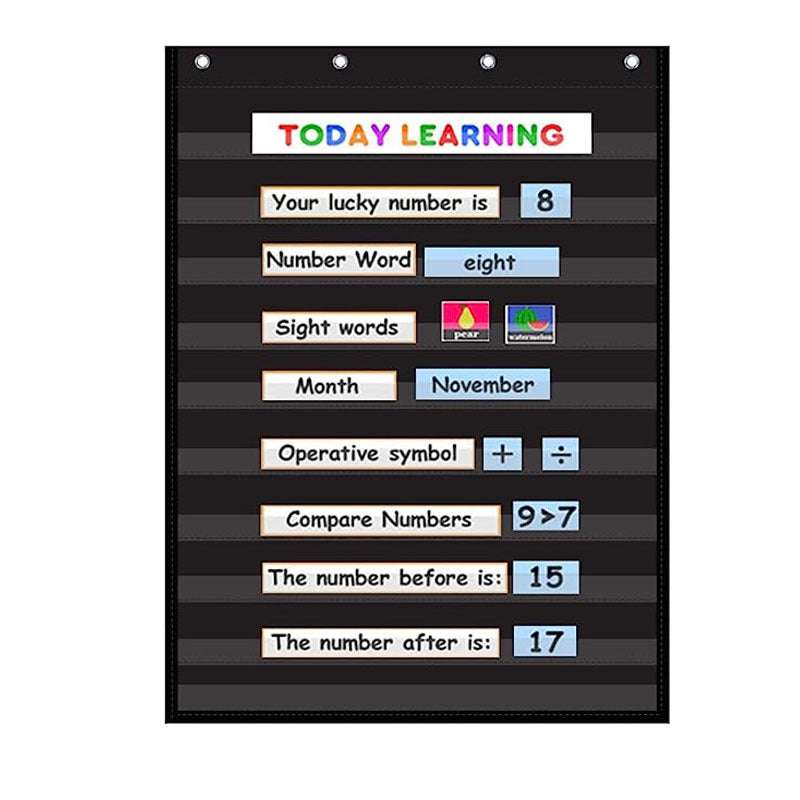 Standard Pocket Charts Bag Clear 10 Pockets 28x43 Inc