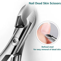 Durable Stainless Steel Dead Skin Pliers Fingernail Scissors Nail Clipper