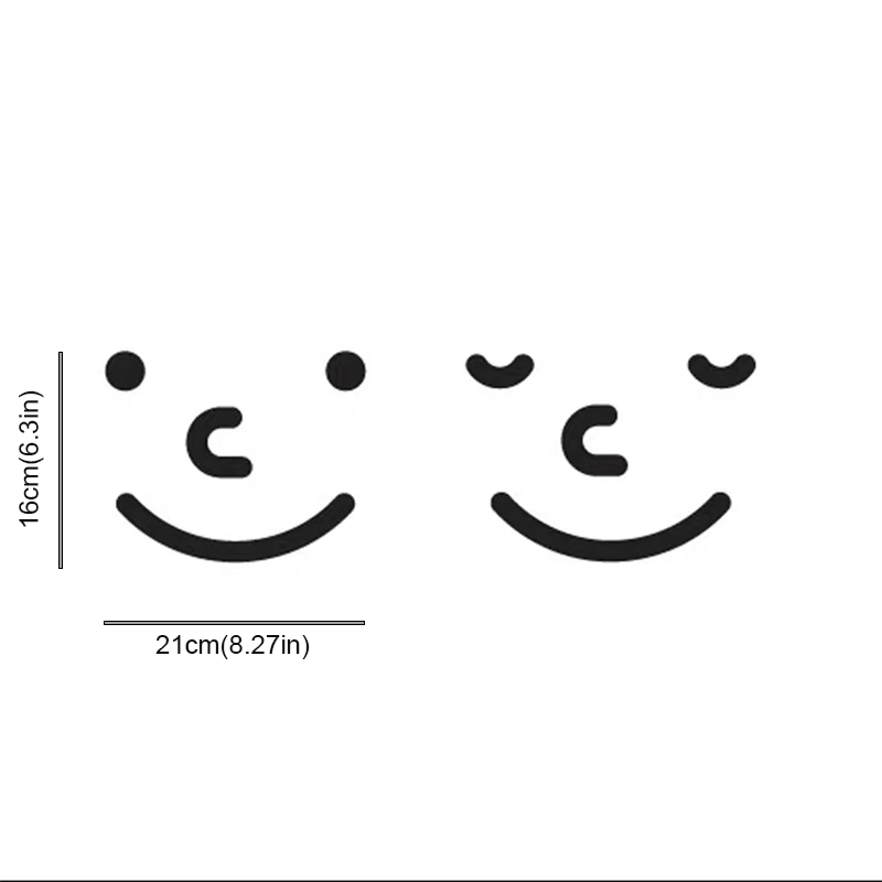 Creative Happy Face Toilet Sticker Waterproof Decor
