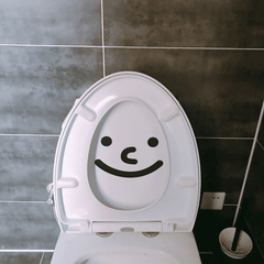 Creative Happy Face Toilet Sticker Waterproof Decor