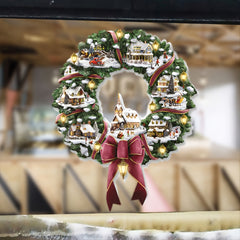 1pc Christmas Ring Stickers PVC Wall Stickers Self Adhesive For Glass Windows