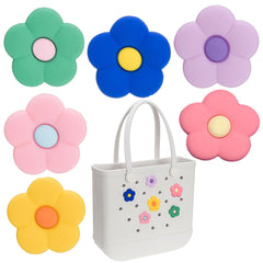 23pcs Cartoon Flower Charms Inserts Bogg Bag Silicone Lightweight Decorations