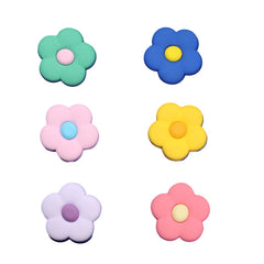 23pcs Cartoon Flower Charms Inserts Bogg Bag Silicone Lightweight Decorations