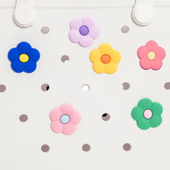 23pcs Cartoon Flower Charms Inserts Bogg Bag Silicone Lightweight Decorations