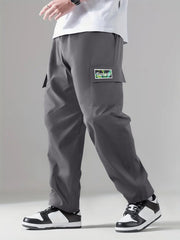 Pattern Print Drawstring Cargo Pants Men s Streetwear