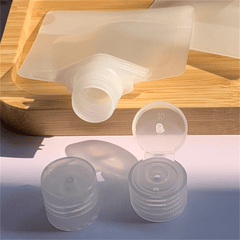 10pcs Refillable Flat Pouch Clear Plastic Empty Packaging Bag for Travel Liquid