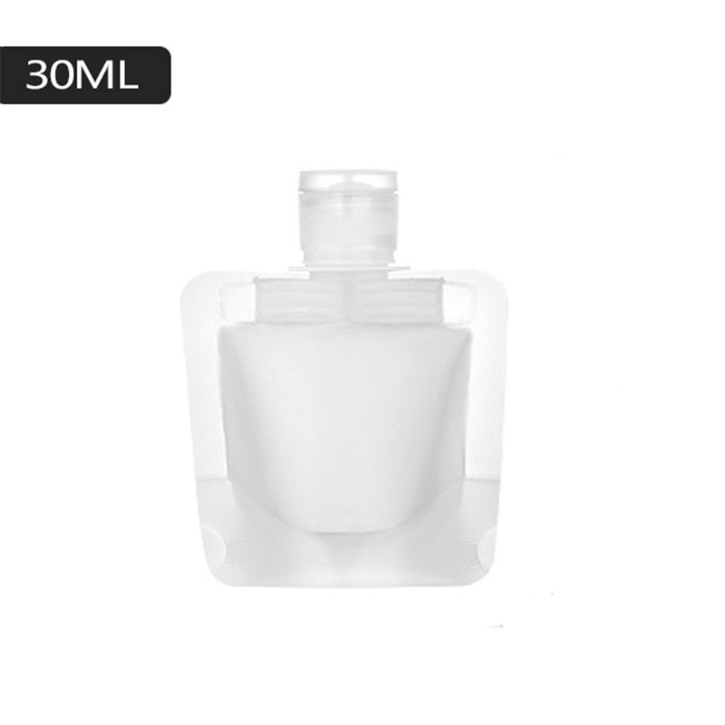 10pcs Refillable Flat Pouch Clear Plastic Empty Packaging Bag for Travel Liquid