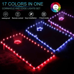 LED Hole Plate Lights w/ Remote Control for Nighttime Beanbag Toss