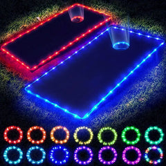 LED Hole Plate Lights w/ Remote Control for Nighttime Beanbag Toss