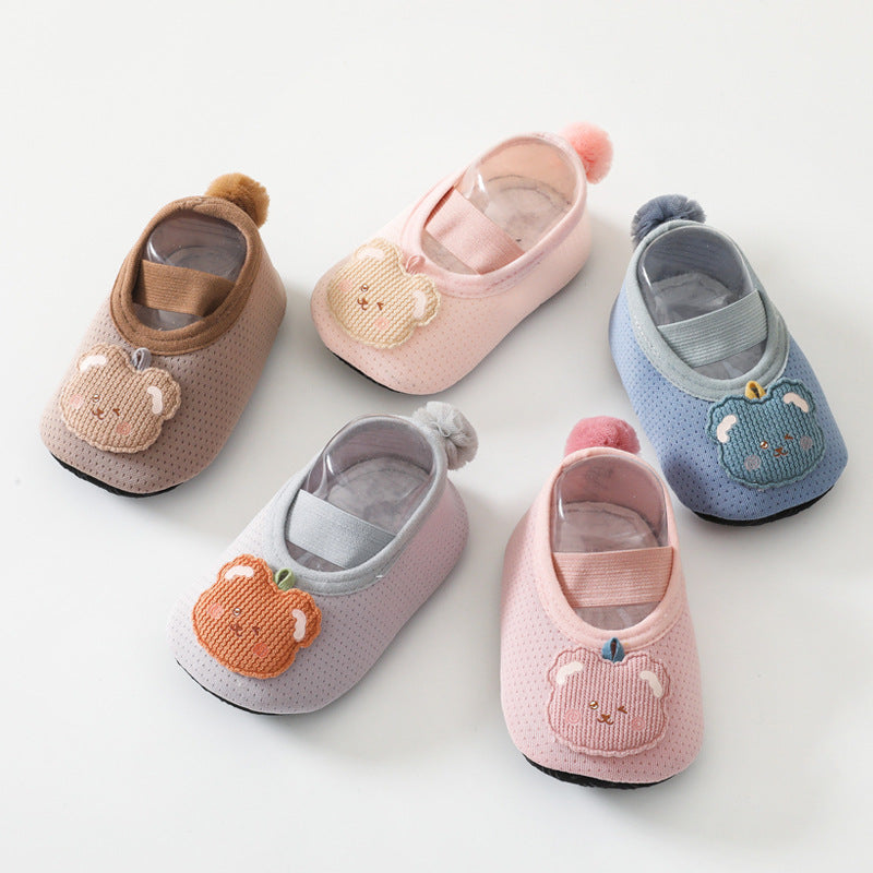 Baby Boys Cartoon Bear Floor Socks Non-slip Shoes Toddlers Children's Socks