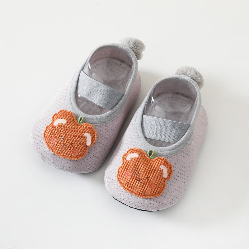 Baby Boys Cartoon Bear Floor Socks Non-slip Shoes Toddlers Children's Socks