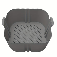 1pc Square Air Fryer Silicone Pot Reusable Liner 19x16.48x4cm