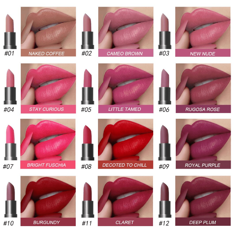 6 PCS Set Matte Lipstick Non-stick Cup Waterproof