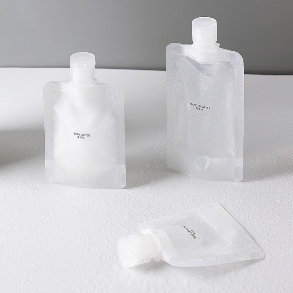 10pcs Portable Makeup Packing Bag with Flip Cap 30 50 100ml