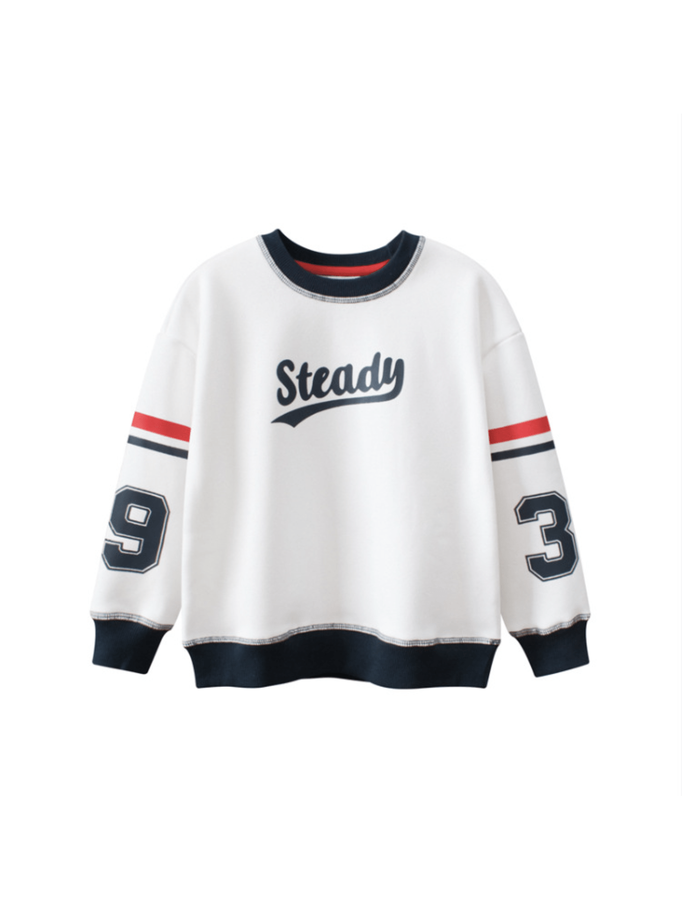 Kid's Preppy Style Sweatshirt Print Pullover Crew Neck Long Sleeve Top