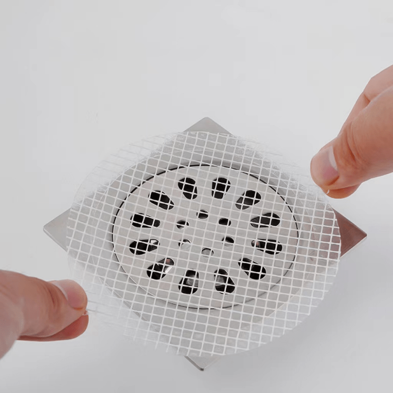 20pcs Disposable Shower Drain Hair Catcher Mesh Stickers Shower Drain Covers