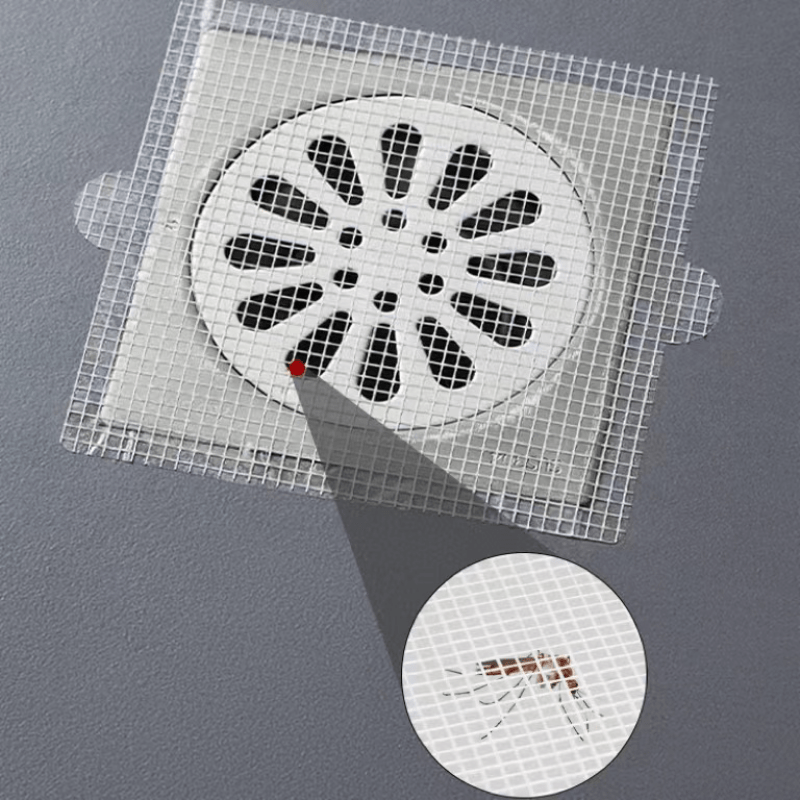 20pcs Disposable Shower Drain Hair Catcher Mesh Stickers Shower Drain Covers