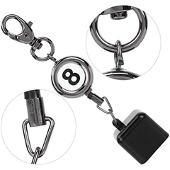 Retractable Pool Cue Chalk Holder with Key Ring