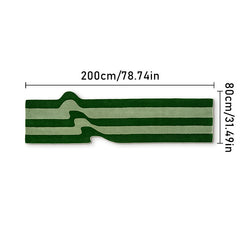 Polyester Green Kitchen Rug Striped Plants Carpet