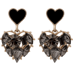 Artificial Diamond Earrings Love Light Stud Earrings Classic Jewelry