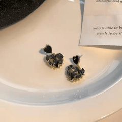 Artificial Diamond Earrings Love Light Stud Earrings Classic Jewelry