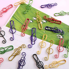 50pcs Musical Notes Style Metal Paper Clips for Office School Supplies