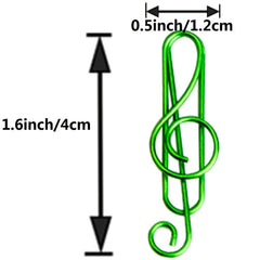 50pcs Musical Notes Style Metal Paper Clips for Office School Supplies