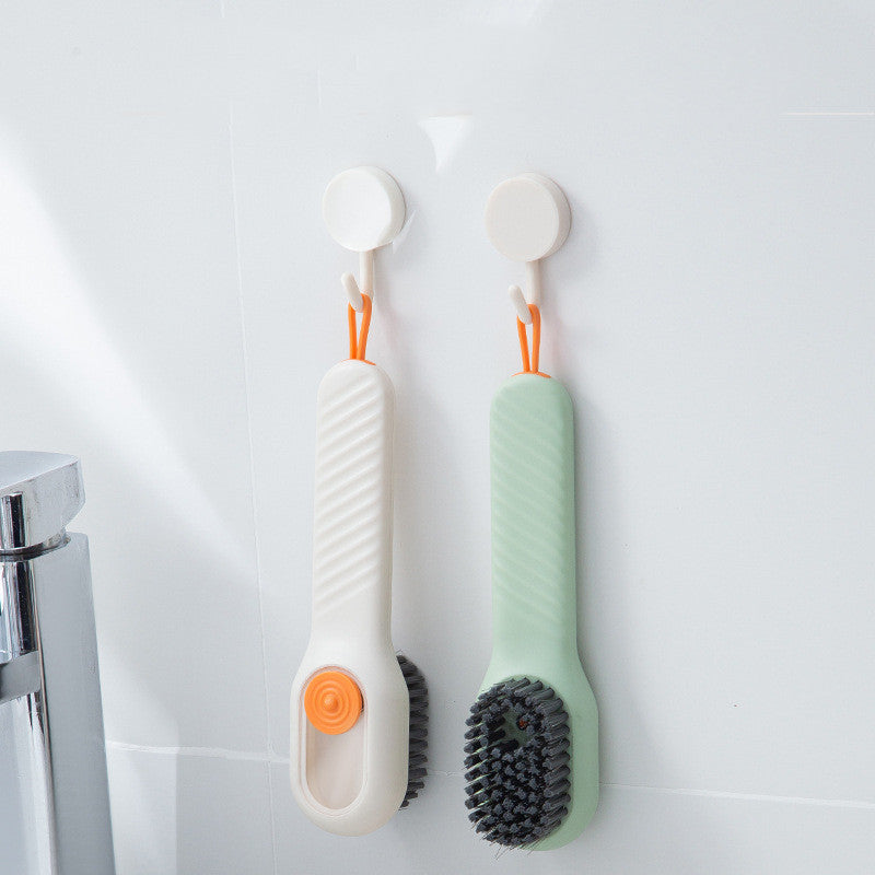 Soft Bristled Shoe Brush Long Handle Automatic Liquid Adding Clothing Board Brus