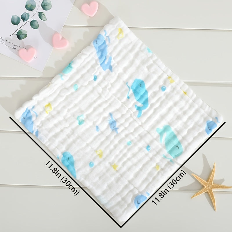 5pcs Baby Muslin Washcloths Soft Face Cloth For Newborn